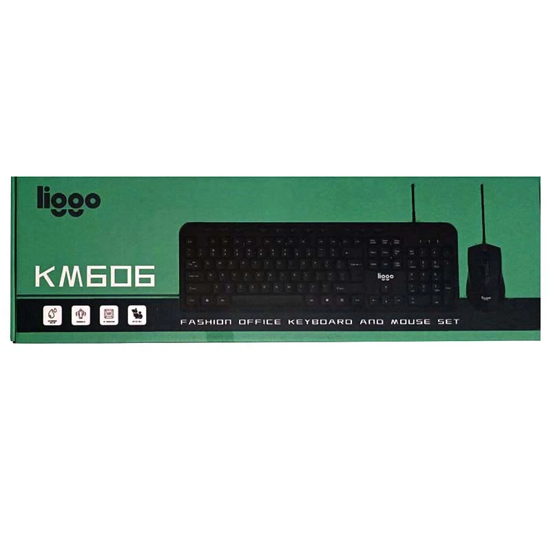 ست لیگو KM606 کیبورد و ماوس LIGGO KM606