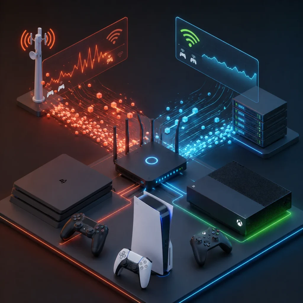 آموزش جامع کاهش پینگ و رفع لگ در کنسول‌های بازی (PS4, PS5, Xbox)