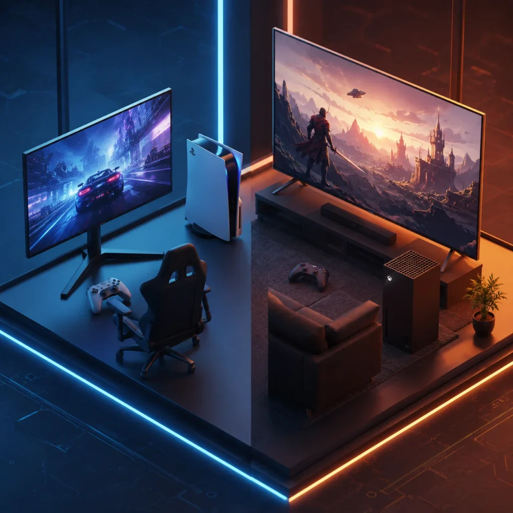 تفاوت مانیتور گیمینگ و تلویزیون برای PS5 و Xbox؛ کدام را بخریم؟