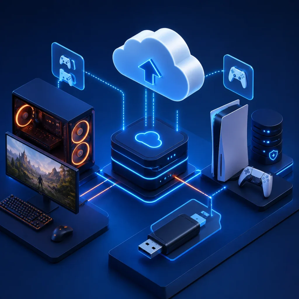 آموزش کامل پشتیبان‌گیری از سیو بازی‌های PC و پلی استیشن روی فضای ابری و USB
